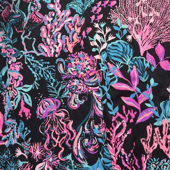 Lilly‎ Pulitzer Etta Dress Long Sleeve Onyx Twilight Coral Size  Small - Picture 3 of 11